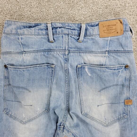 G-Star Type C 3D Loose Jeans Womens 26 Blue Tapered Barrel Light Wash Denim - Picture 3 of 16